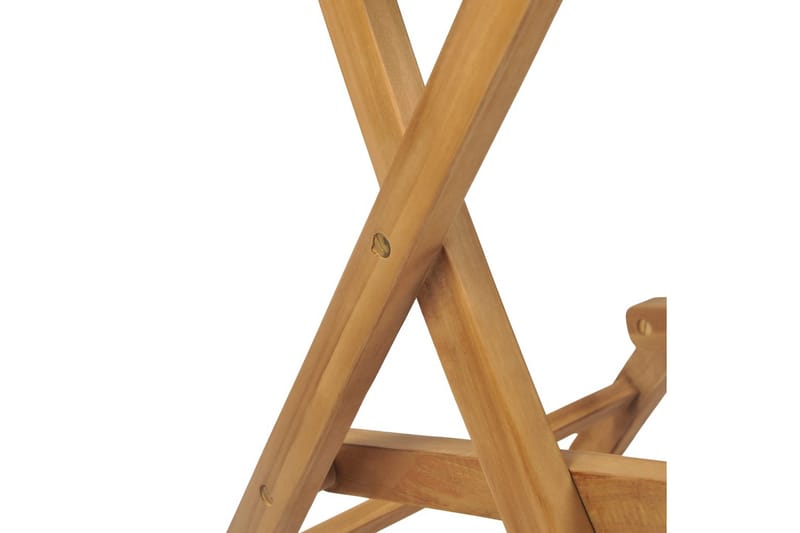 Foldbare Udendørs Barstole 2 Stk. Massivt Teaktræ - Brun - Møbler - Stole & lænestole - Barstole