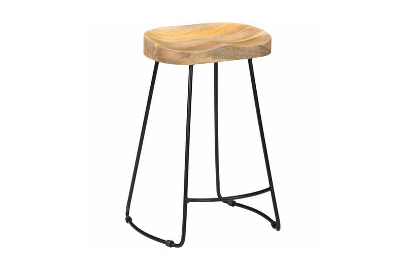 Gavin-Barstole 2 Stk. 45 X 40 X 62 Cm Massivt Mangotræ - Brun - Møbler - Stole & lænestole - Barstole