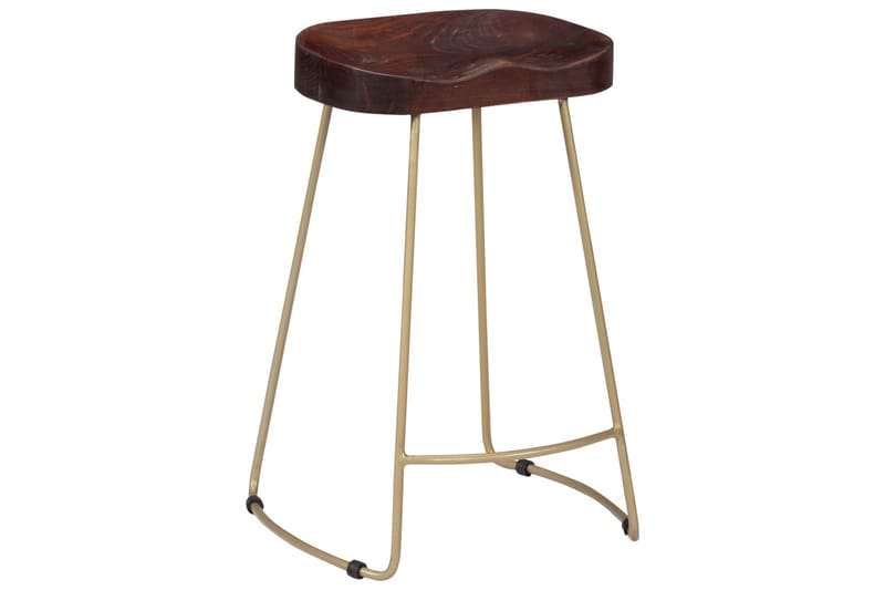 Gavin-Barstole 2 Stk. 45 X 40 X 62 Cm Massivt Mangotræ - Brun - Møbler - Stole & lænestole - Barstole