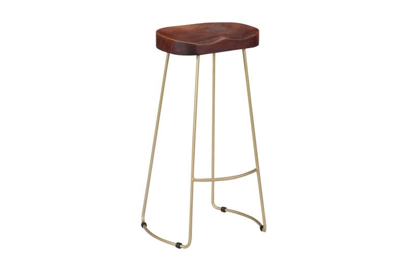 Gavin-Barstole 2 Stk. 45 X 40 X 78 Cm Massivt Mangotræ - Brun - Møbler - Stole & lænestole - Barstole