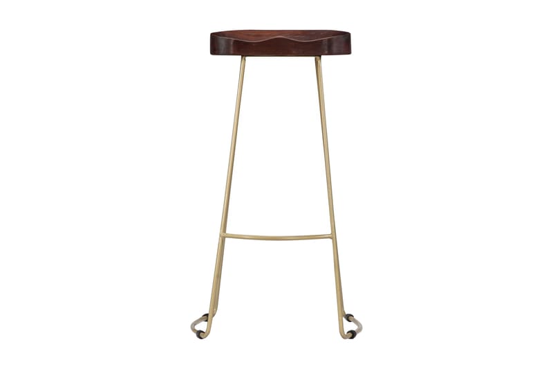 Gavin-Barstole 2 Stk. 45 X 40 X 78 Cm Massivt Mangotræ - Brun - Møbler - Stole & lænestole - Barstole