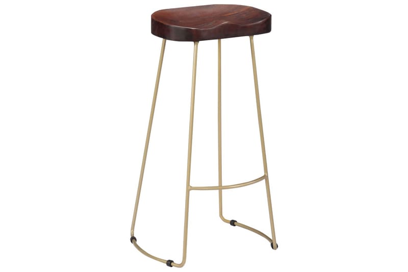 Gavin-Barstole 2 Stk. 45 X 40 X 78 Cm Massivt Mangotræ - Brun - Møbler - Stole & lænestole - Barstole