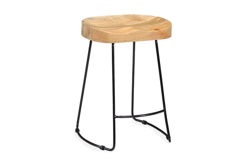 Gavin-Barstole 2 Stk. 46 X 38 X 52 Cm Massivt Mangotræ - Brun - Møbler - Stole & lænestole - Barstole