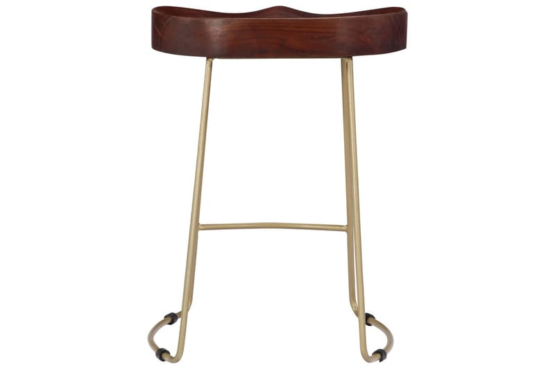 Gavin-Barstole 2 Stk. 46 X 38 X 52 Cm Massivt Mangotræ - Brun - Møbler - Stole & lænestole - Barstole