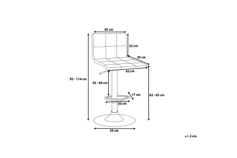Marion barstol 45 cm - Beige - Møbler - Stole & lænestole - Barstole
