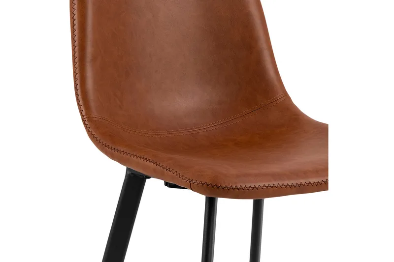 Oregona Barstol - Kunstlæder/Brun/Mat Sort - Møbler - Stole & lænestole - Barstole