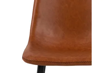 Oregona Barstol - Kunstlæder/Brun/Mat Sort - Møbler - Stole & lænestole - Barstole
