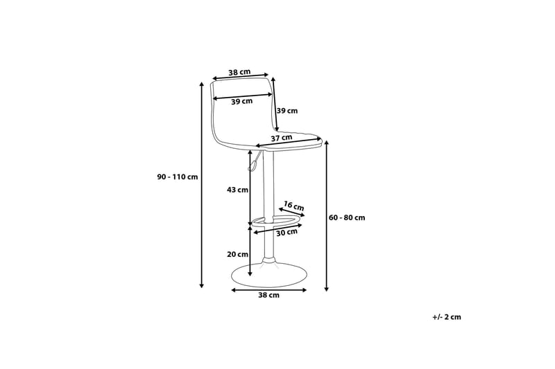 Orlando barstol 39 cm - Grå - Møbler - Stole & lænestole - Barstole