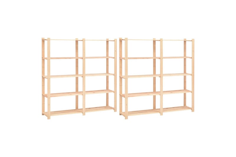 Reoler 2Stk. 5 Hylder 170X38X170 Fsc Massivt Fyrretræ 500 kg - Beige - Møbler - Stole & lænestole - Barstole