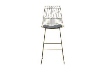 Sæt med 2 barstole PRESTON Metal Guld 48 cm - Guld - Møbler - Stole & lænestole - Barstole