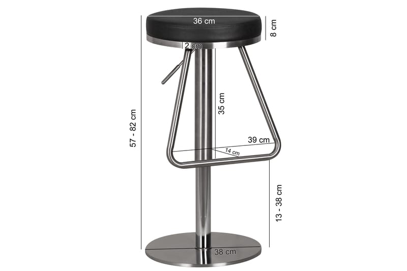 Sailhorst Barstol - Sort - Møbler - Stole & lænestole - Barstole