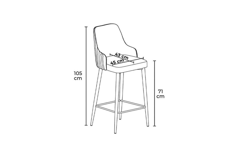 Barstole Ydra Cappuccino / Sort - Cappuccino / Sort - Møbler - Stole & lænestole - Barstole