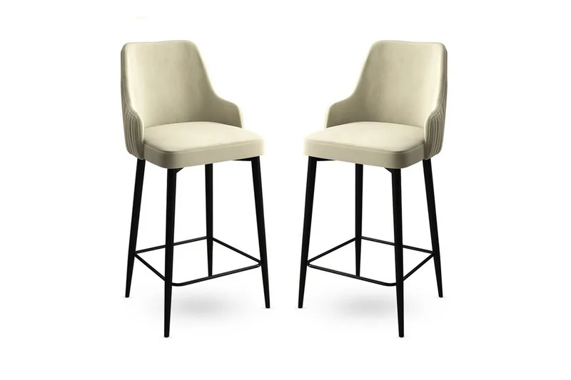 Barstole Ydra Creme / Sort, Creme / Sort