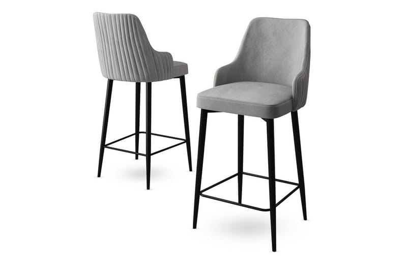 Barstole Ydra Grå / sort - Grå / sort - Møbler - Stole & lænestole - Barstole