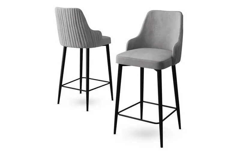 Barstole Ydra Grå / sort - Grå / sort - Møbler - Stole & lænestole - Barstole