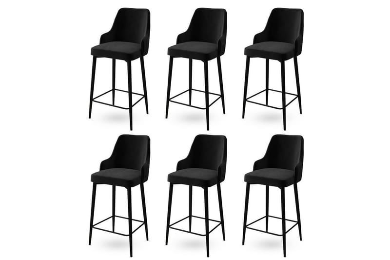 Barstole Ydra Six Sort - Sort - Møbler - Stole & lænestole - Barstole