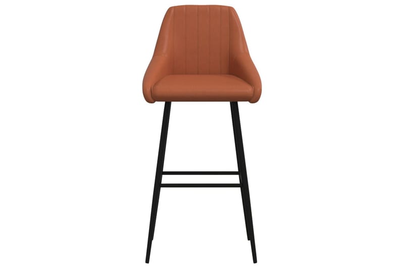 beBasic barstole 2 stk. kunstlæder lysebrun - Brun - Barstole