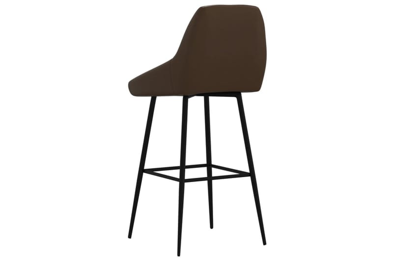 beBasic barstole 2 stk. kunstlæder mørkebrun - Brun - Barstole