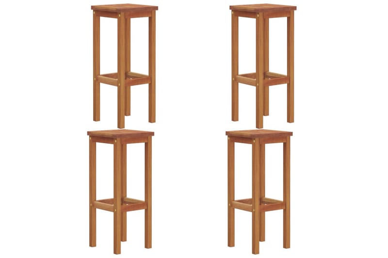 beBasic barstole 4 stk. massivt akacietræ - Brun - Møbler - Stole & lænestole - Barstole