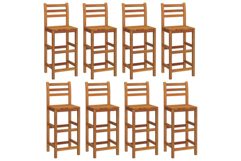 beBasic barstole 8 stk. massivt akacietræ - Brun - Møbler - Stole & lænestole - Barstole