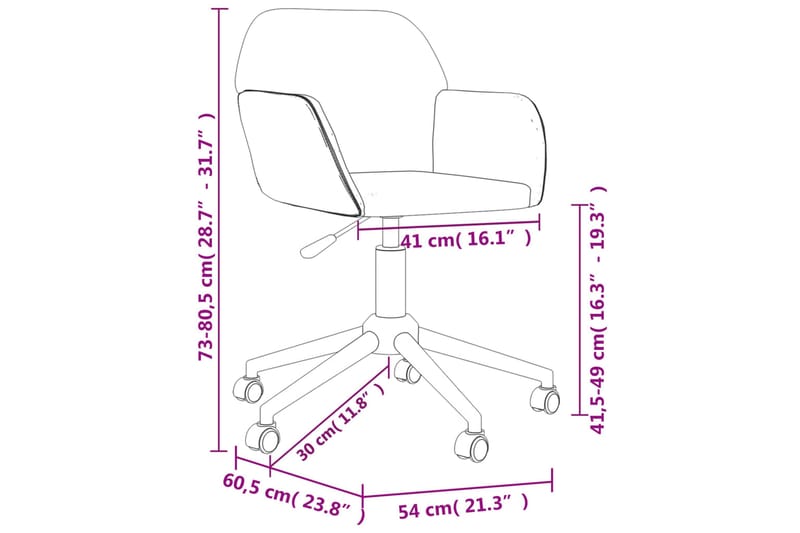 beBasic drejelig kontorstol stof mørkegrå - GrÃ¥ - Møbler - Stole & lænestole - Kontorstole & skrivebordsstole