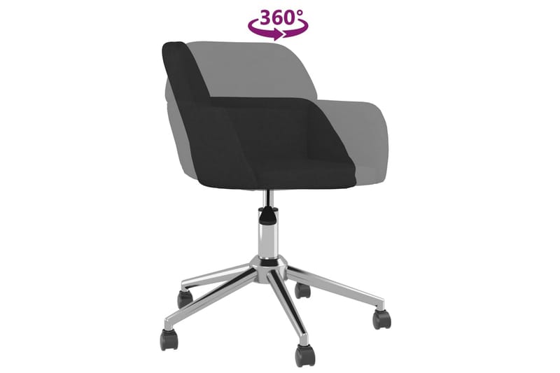 beBasic drejelig kontorstol stof sort - Sort - Kontorstole & skrivebordsstole