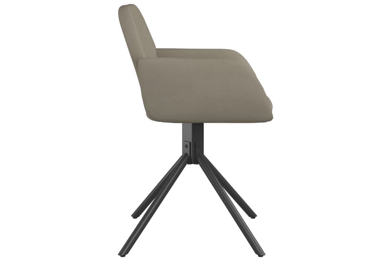 beBasic drejelige spisebordsstole 2 stk. fløjl lysegrå - GrÃ¥ - Spisebordsstole & køkkenstole