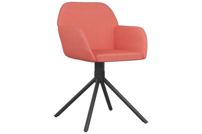 beBasic drejelige spisebordsstole 2 stk. fløjl lyserød - LyserÃ¸d - Spisebordsstole & køkkenstole