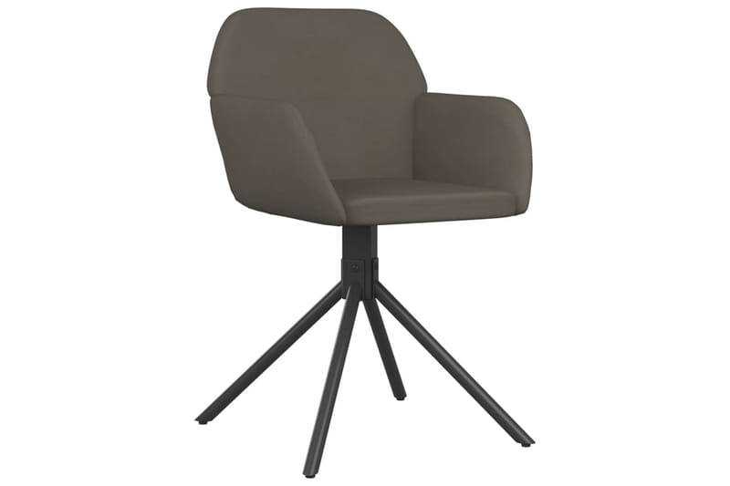 beBasic drejelige spisebordsstole 2 stk. fløjl mørkegrå - GrÃ¥ - Spisebordsstole & køkkenstole