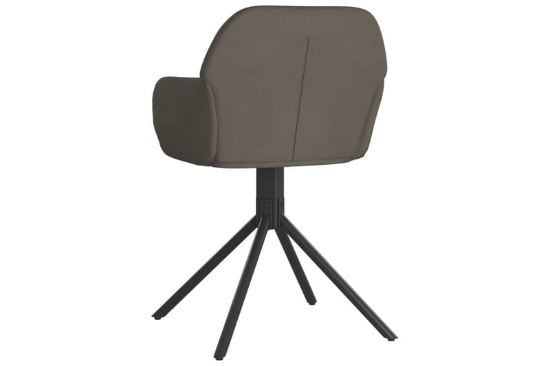 beBasic drejelige spisebordsstole 2 stk. fløjl mørkegrå - GrÃ¥ - Spisebordsstole & køkkenstole