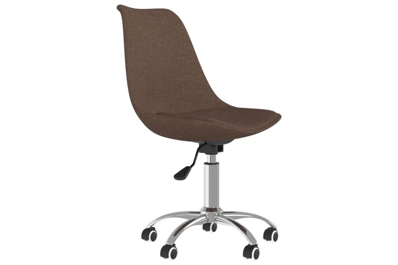 beBasic drejelige spisebordsstole 2 stk. stof brun - Brun - Spisebordsstole & køkkenstole