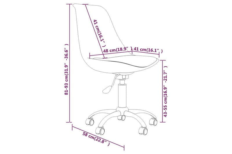 beBasic drejelige spisebordsstole 2 stk. stof lilla - Violet - Spisebordsstole & køkkenstole