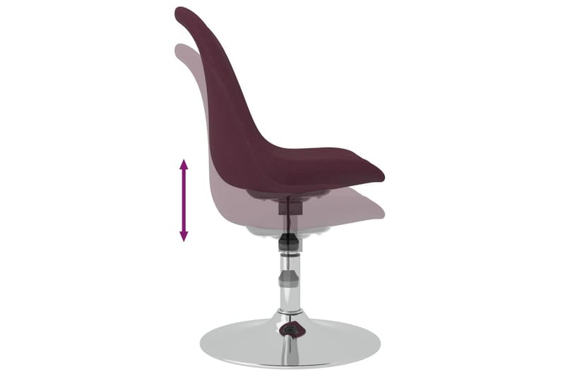 beBasic drejelige spisebordsstole 2 stk. stof lilla - Violet - Spisebordsstole & køkkenstole