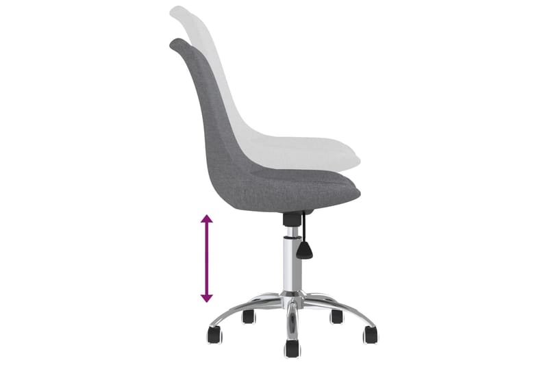 beBasic drejelige spisebordsstole 2 stk. stof lysegrå - GrÃ¥ - Møbler - Stole & lænestole - Spisebordsstole & køkkenstole