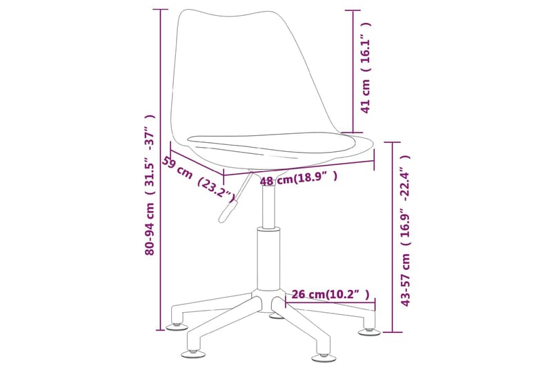 beBasic drejelige spisebordsstole 2 stk. stof lysegrå - GrÃ¥ - Spisebordsstole & køkkenstole