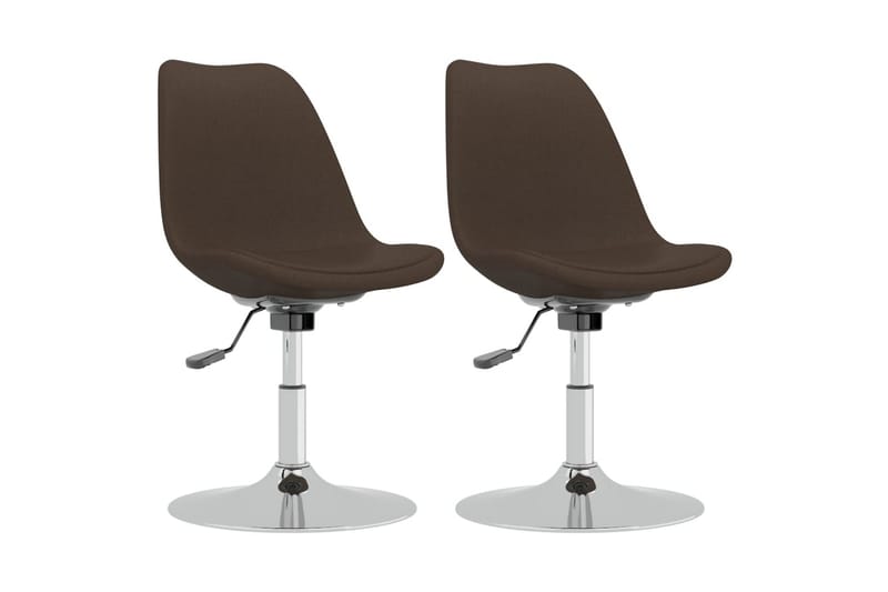 beBasic drejelige spisebordsstole 2 stk. stof mørkebrun - Brun - Spisebordsstole & køkkenstole