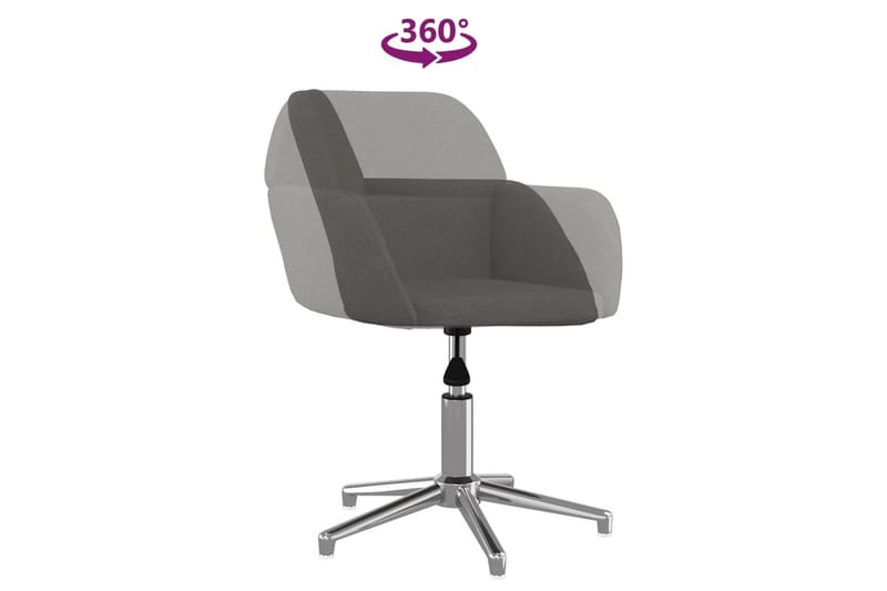 beBasic drejelige spisebordsstole 2 stk. stof mørkegrå - GrÃ¥ - Spisebordsstole & køkkenstole