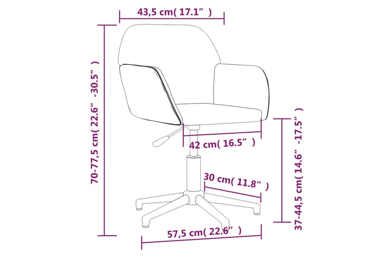 beBasic drejelige spisebordsstole 2 stk. stof mørkegrå - GrÃ¥ - Spisebordsstole & køkkenstole