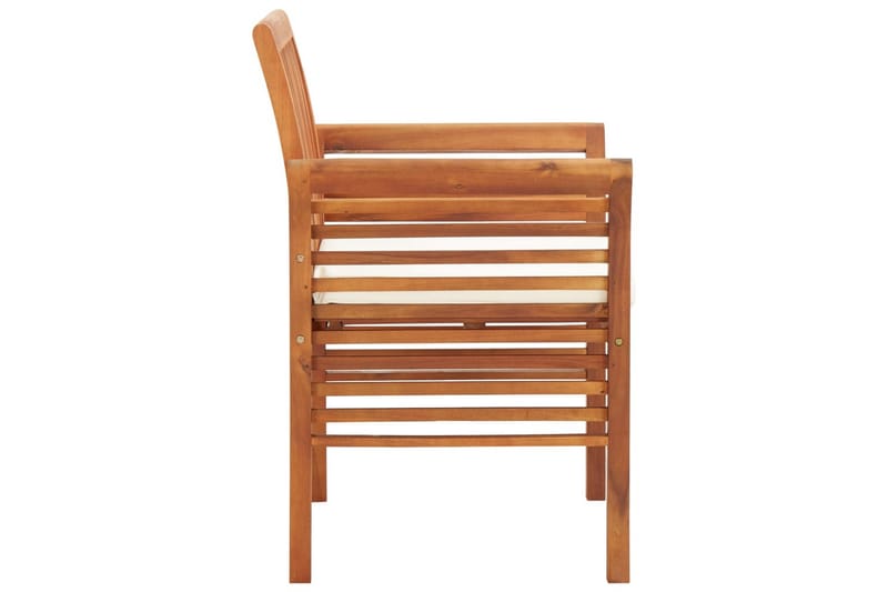 beBasic havestole med hynder 8 stk. massivt akacietræ - Brun - Spisebordsstole & køkkenstole - Armstole