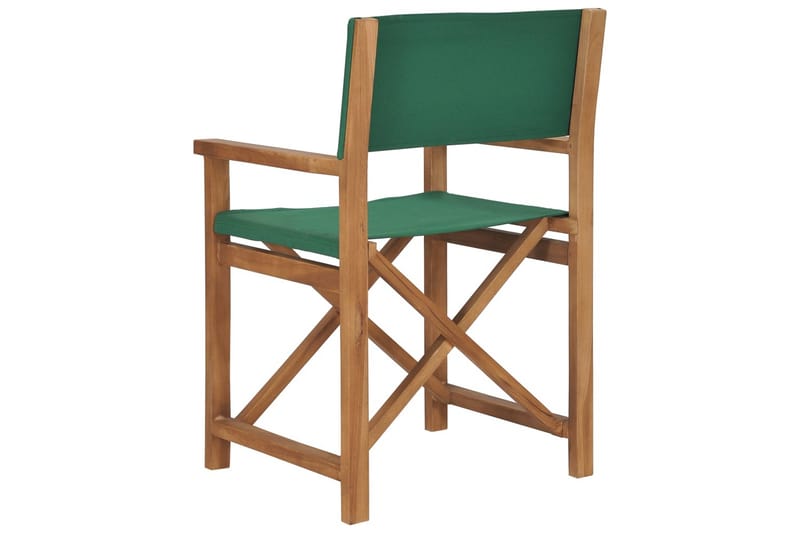 beBasic instruktørstole 2 stk. massivt teaktræ grøn - GrÃ¸n - Stole & lænestole