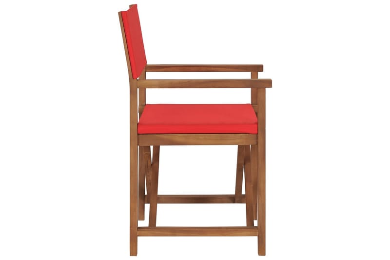 beBasic instruktørstole 2 stk. massivt teaktræ rød - RÃ¸d - Stole & lænestole