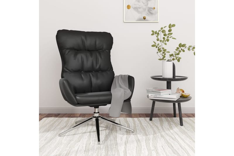 beBasic lænestol ægte læder sort - Sort - Lænestole