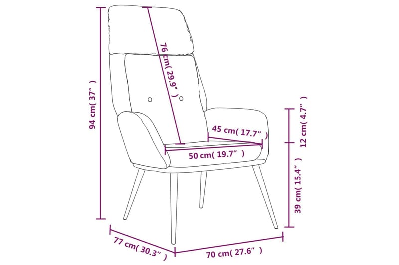 beBasic lænestol imiteret ruskind mørkegrå - GrÃ¥ - Møbler - Stole & lænestole - Lænestole