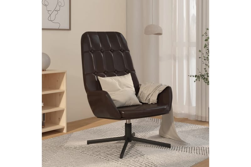 beBasic lænestol skinnende kunstlæder brun - Brun - Lænestole