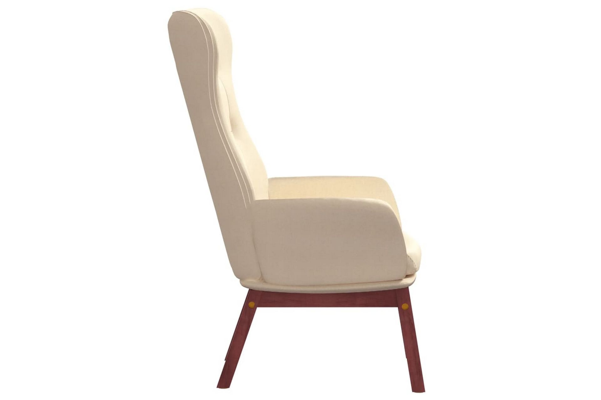 beBasic lænestol stof cremefarvet - Creme - Møbler - Stole & lænestole - Lænestole
