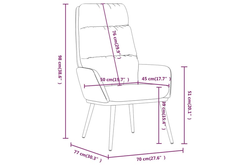 beBasic lænestol stof lysegrå - GrÃ¥ - Lænestole