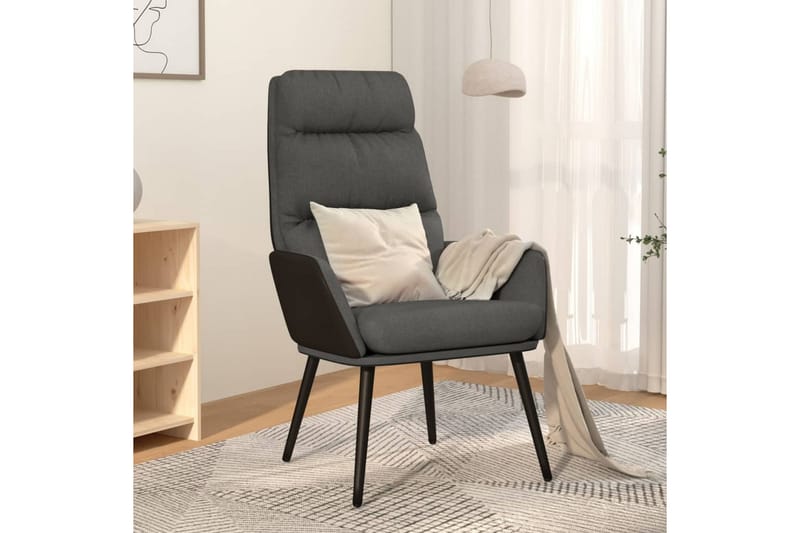 beBasic lænestol stof mørkegrå - GrÃ¥ - Møbler - Stole & lænestole - Lænestole