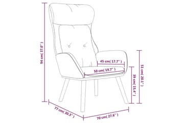 beBasic lænestol stof og PVC sort - Sort - Møbler - Stole & lænestole - Lænestole