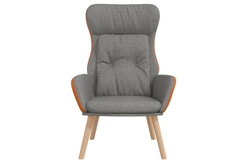 beBasic lænestol stof og PVC lysegrå - GrÃ¥ - Møbler - Stole & lænestole - Lænestole