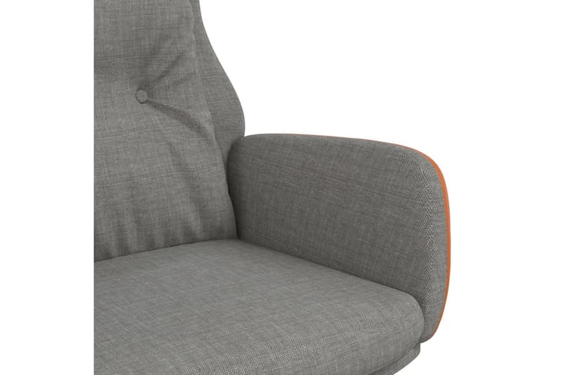 beBasic lænestol stof og PVC lysegrå - GrÃ¥ - Møbler - Stole & lænestole - Lænestole